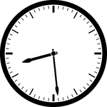 Round clock with dashes showing time 8:29