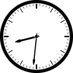 Round clock with dashes showing time 8:31