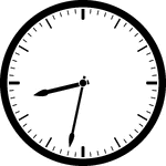 Round clock with dashes showing time 8:32
