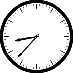Round clock with dashes showing time 8:37