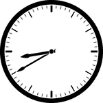 Round clock with dashes showing time 8:40