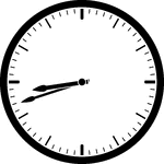 Round clock with dashes showing time 8:42