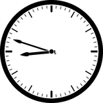 Round clock with dashes showing time 8:48