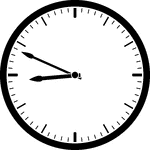 Round clock with dashes showing time 8:49