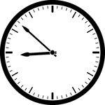 Round clock with dashes showing time 8:52