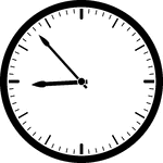 Round clock with dashes showing time 8:53