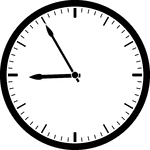 Round clock with dashes showing time 8:55