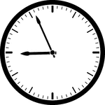 Round clock with dashes showing time 8:56