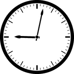 Round clock with dashes showing time 9:02