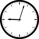 Round clock with dashes showing time 9:03