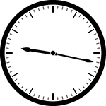 Round clock with dashes showing time 9:17