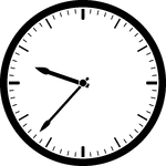 Round clock with dashes showing time 9:37