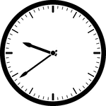 Round clock with dashes showing time 9:39