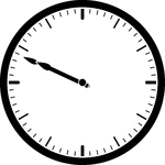Round clock with dashes showing time 9:49