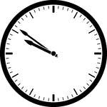 Round clock with dashes showing time 9:51