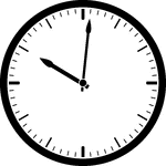 Round clock with dashes showing time 10:01