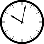 Round clock with dashes showing time 10:02