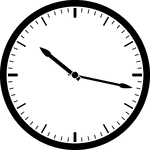 Round clock with dashes showing time 10:17