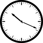Round clock with dashes showing time 10:19