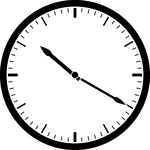 Round clock with dashes showing time 10:20