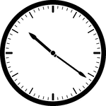 Round clock with dashes showing time 10:21