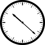 Round clock with dashes showing time 10:22