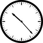 Round clock with dashes showing time 10:23
