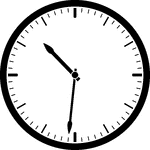 Round clock with dashes showing time 10:31