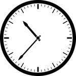 Round clock with dashes showing time 10:37