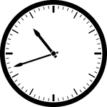 Round clock with dashes showing time 10:42
