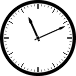 Round clock with dashes showing time 11:11