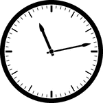 Round clock with dashes showing time 11:13