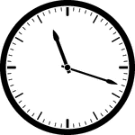 Round clock with dashes showing time 11:18