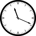 Round clock with dashes showing time 11:19