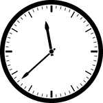 Round clock with dashes showing time 11:38