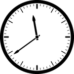 Round clock with dashes showing time 11:39
