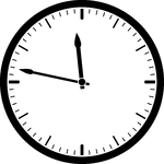 Round clock with dashes showing time 11:47