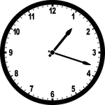 Round clock with numbers showing time 1:18