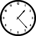 Round clock with numbers showing time 1:23