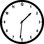 Round clock with numbers showing time 1:31