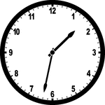 Round clock with numbers showing time 1:32