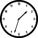 Round clock with numbers showing time 1:33
