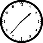 Round clock with numbers showing time 1:37