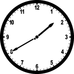 Round clock with numbers showing time 1:40
