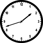 Round clock with numbers showing time 1:42