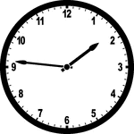 Round clock with numbers showing time 1:46
