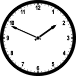Round clock with numbers showing time 1:49