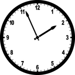 Round clock with numbers showing time 1:56
