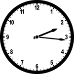 Round clock with numbers showing time 2:16