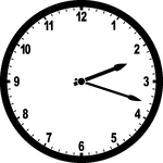 Round clock with numbers showing time 2:18